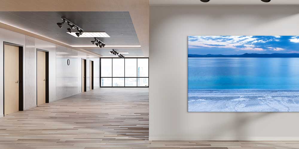 Minimal Deniz Ufku ve Sakin Su Yüzeyi Manzaralı Büyük Ebat Duvar Dekor Ürünü 11903
