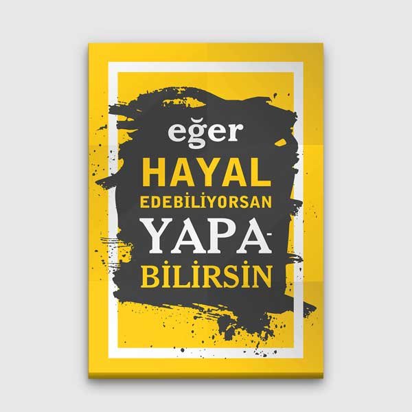 sinif-duvar-dekoru-4109-00 "Eğer Hayal Edebiliyorsan Yapabilirsin" Motivasyon Tablosu – 4109