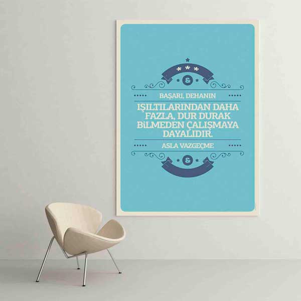 "Başarı Azimli Çalışmaya Dayalıdır" Motivasyon Tablosu – B-883