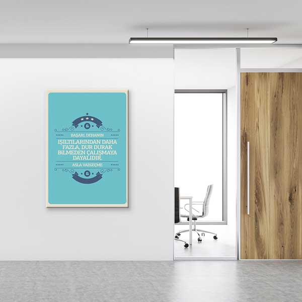 "Başarı Azimli Çalışmaya Dayalıdır" Motivasyon Tablosu – B-883