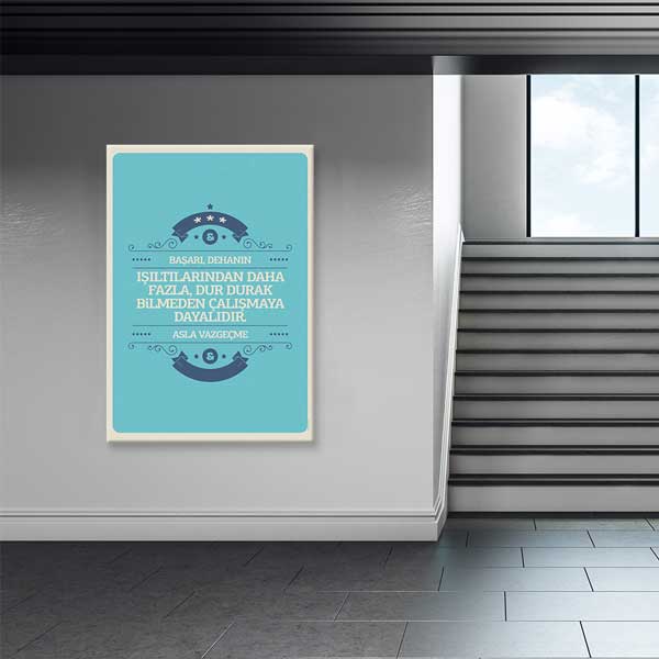 "Başarı Azimli Çalışmaya Dayalıdır" Motivasyon Tablosu – B-883