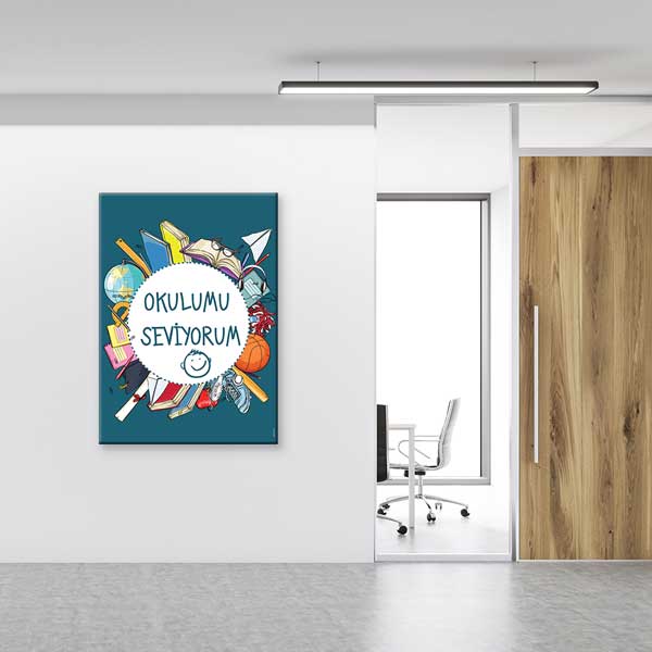 "Okulumu Seviyorum" Eğitici Okul ve Sınıf Posteri – B-956