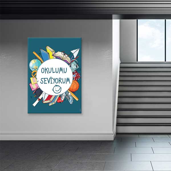 "Okulumu Seviyorum" Eğitici Okul ve Sınıf Posteri – B-956