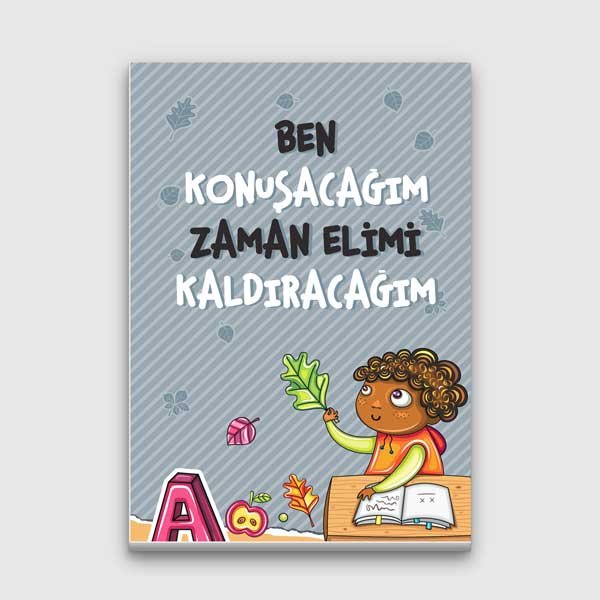 sinif-duvar-dekoru-b-999-00 Konuşma Kuralları Eğitici Sınıf Poster Tablo – B-999