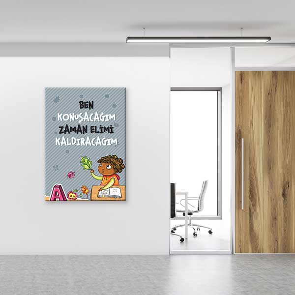 Konuşma Kuralları Eğitici Sınıf Poster Tablo – B-999