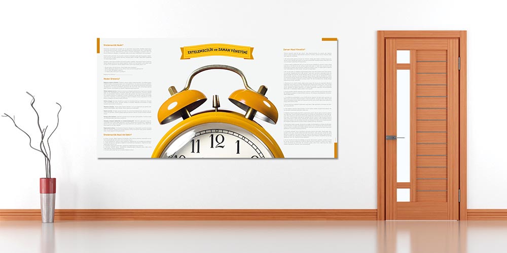 sinif-duvar-kagitlari-3088-04 Ertelemecilik ve Zaman Yönetimi Duvar Dekoru 3088