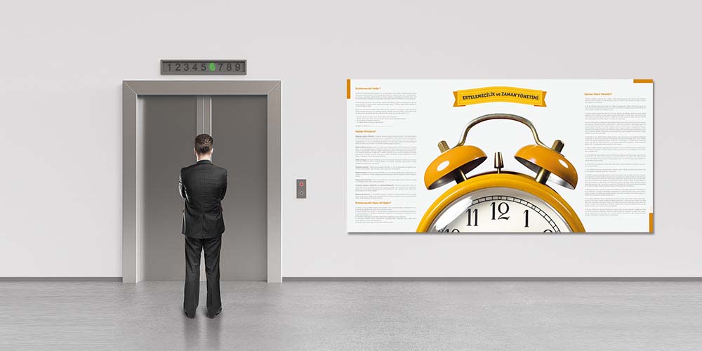 sinif-duvar-kagitlari-3088-05 Ertelemecilik ve Zaman Yönetimi Duvar Dekoru 3088