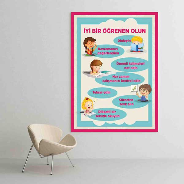 sinif-duvar-posterleri-b-805-01 İyi Bir Öğrenen Olun Posteri - Eğitim ve Öğrenme Teknikleri – B-805