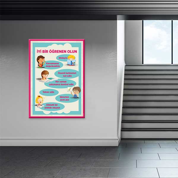 sinif-duvar-posterleri-b-805-02 İyi Bir Öğrenen Olun Posteri - Eğitim ve Öğrenme Teknikleri – B-805