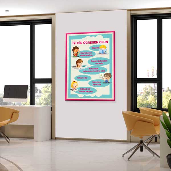 sinif-duvar-posterleri-b-805-03 İyi Bir Öğrenen Olun Posteri - Eğitim ve Öğrenme Teknikleri – B-805