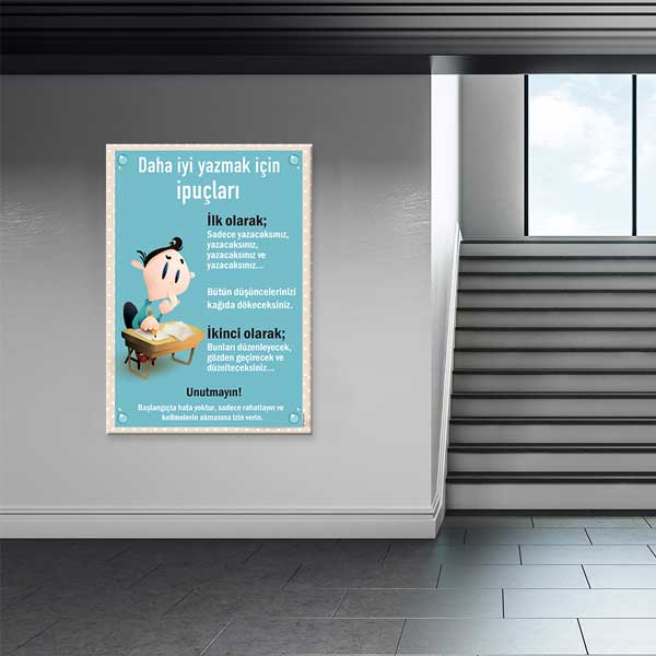 Daha İyi Yazmak İçin İpuçları Posteri - Yaratıcı Yazma Rehberliği – B-819