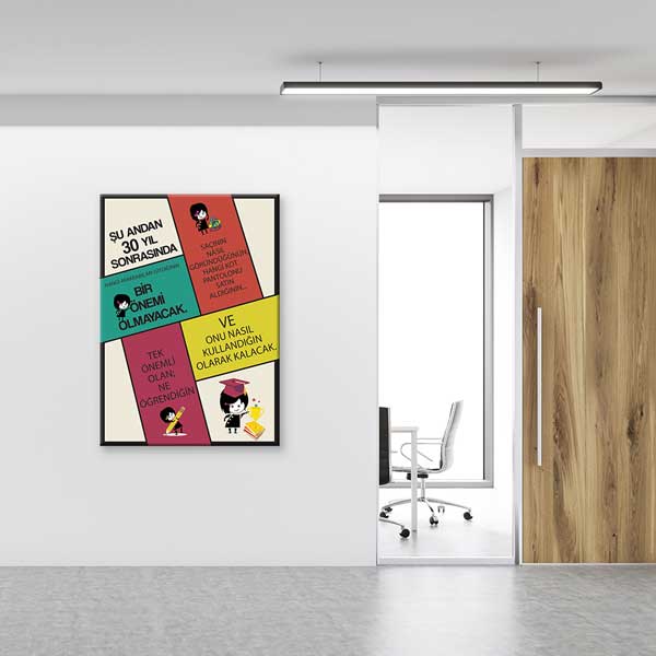 sinif-duvar-posterleri-b-870-02 "Ne Öğrendiğin Önemli" Öğrenci Motivasyon Tablosu – B-870