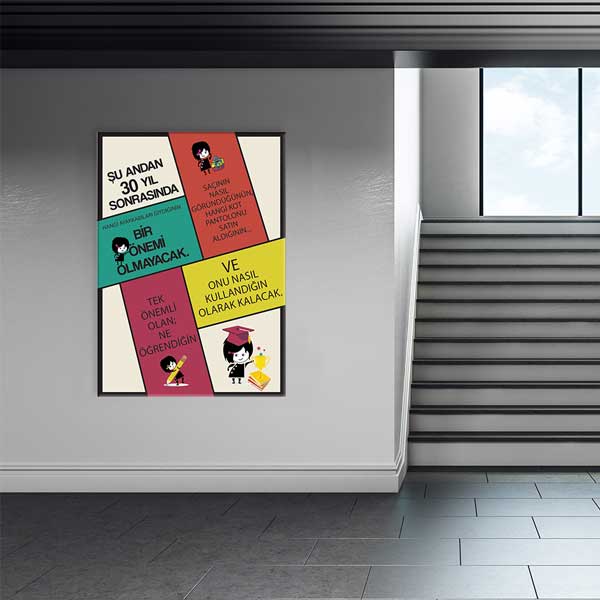 sinif-duvar-posterleri-b-870-03 "Ne Öğrendiğin Önemli" Öğrenci Motivasyon Tablosu – B-870