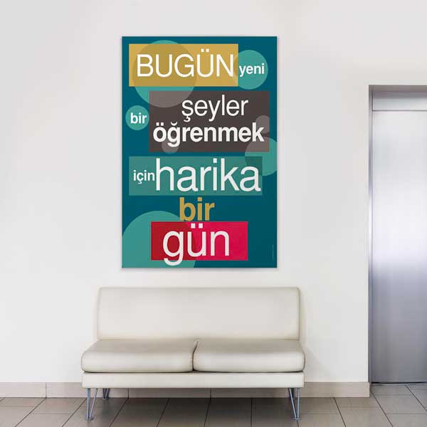 "Bugün Yeni Şeyler Öğrenmek İçin Harika Bir Gün" Motivasyon Tablosu – B-872