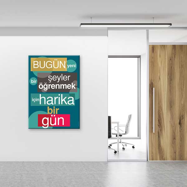 "Bugün Yeni Şeyler Öğrenmek İçin Harika Bir Gün" Motivasyon Tablosu – B-872