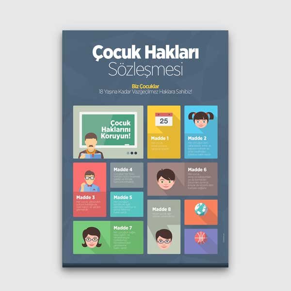 Çocuk Hakları Sözleşmesi Posteri - Okul ve Sınıf İçin Eğitim Materyali – B-825