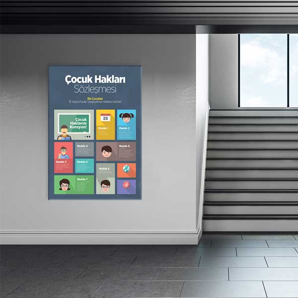 Çocuk Hakları Sözleşmesi Posteri - Okul ve Sınıf İçin Eğitim Materyali – B-825