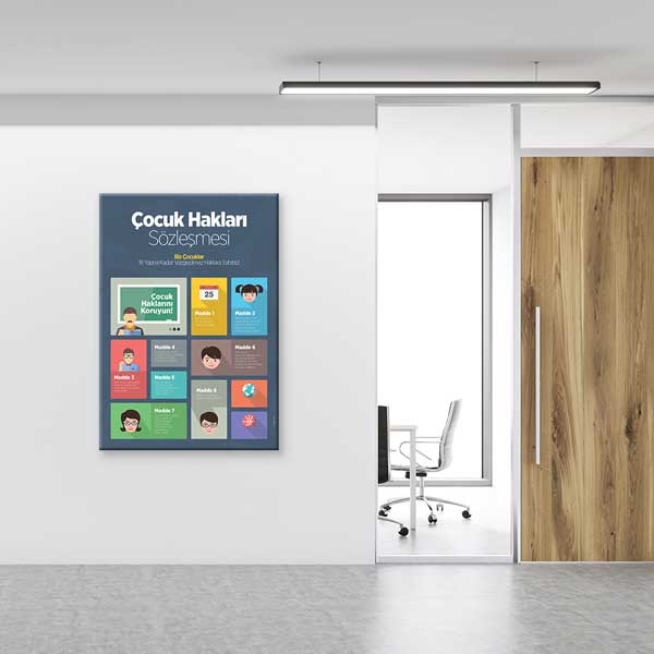 Çocuk Hakları Sözleşmesi Posteri - Okul ve Sınıf İçin Eğitim Materyali – B-825