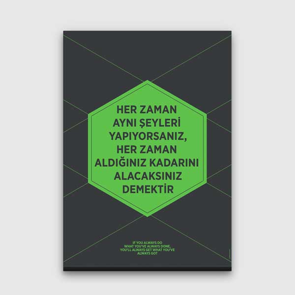 "Aynı Şeyleri Yaparsan Aynı Sonucu Alırsın" Motivasyon Tablosu – B-876