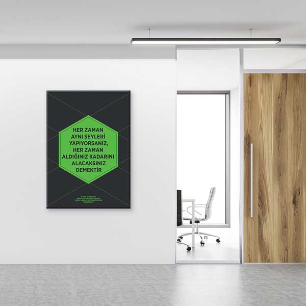 "Aynı Şeyleri Yaparsan Aynı Sonucu Alırsın" Motivasyon Tablosu – B-876
