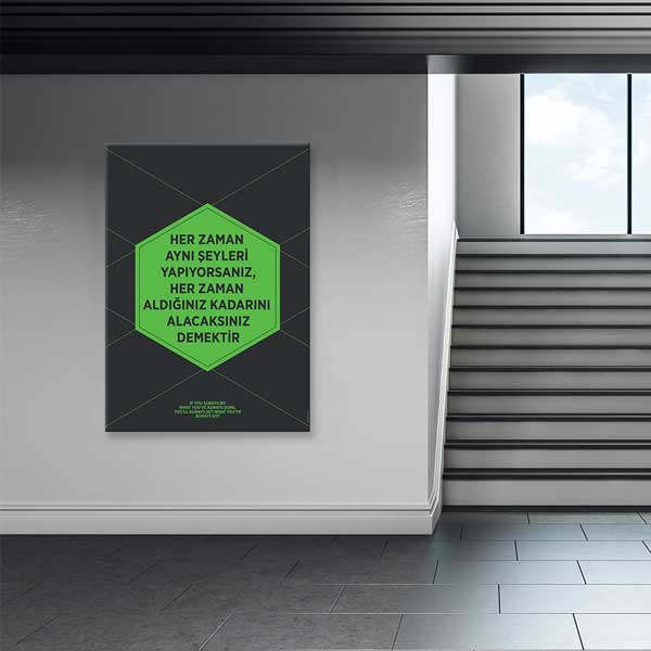 "Aynı Şeyleri Yaparsan Aynı Sonucu Alırsın" Motivasyon Tablosu – B-876