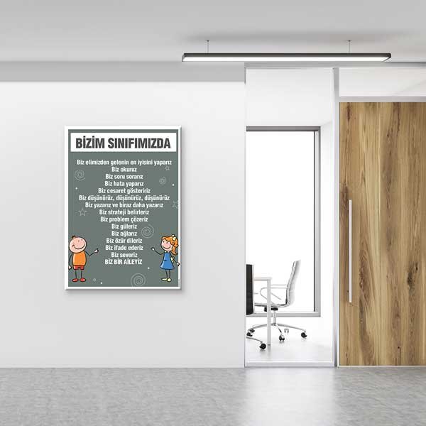 sinif-egitim-posterleri-b-968-01 Bizim Sınıfımızda Değerler Eğitici Poster Tablo – B-968