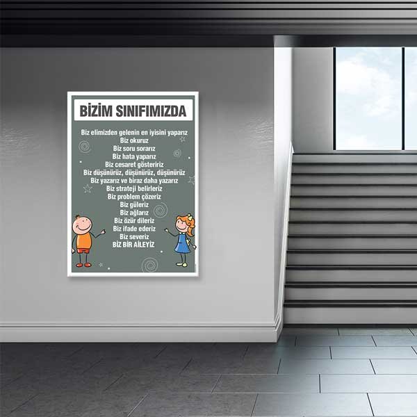 sinif-egitim-posterleri-b-968-02 Bizim Sınıfımızda Değerler Eğitici Poster Tablo – B-968