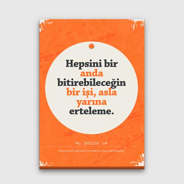 "Asla Erteleme" Zaman Yönetimi Motivasyon Tablosu – B-903