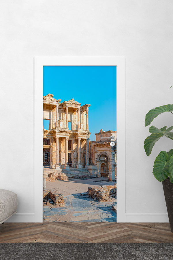 Antik Kent Manzaralı Kapı Giydirme 9725