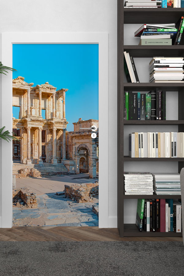 Antik Kent Manzaralı Kapı Giydirme 9725