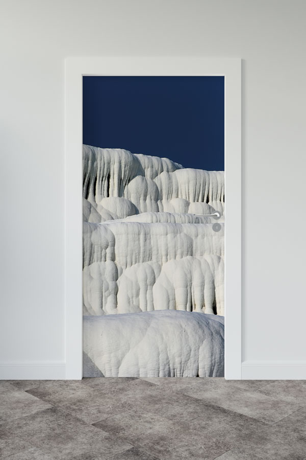 Pamukkale Travertenleri Manzaralı Kapı Giydirme 9754