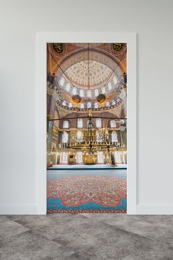 Camii İç Mekan Tasarımlı Kapı Giydirme Dekoratif Baskı 9604