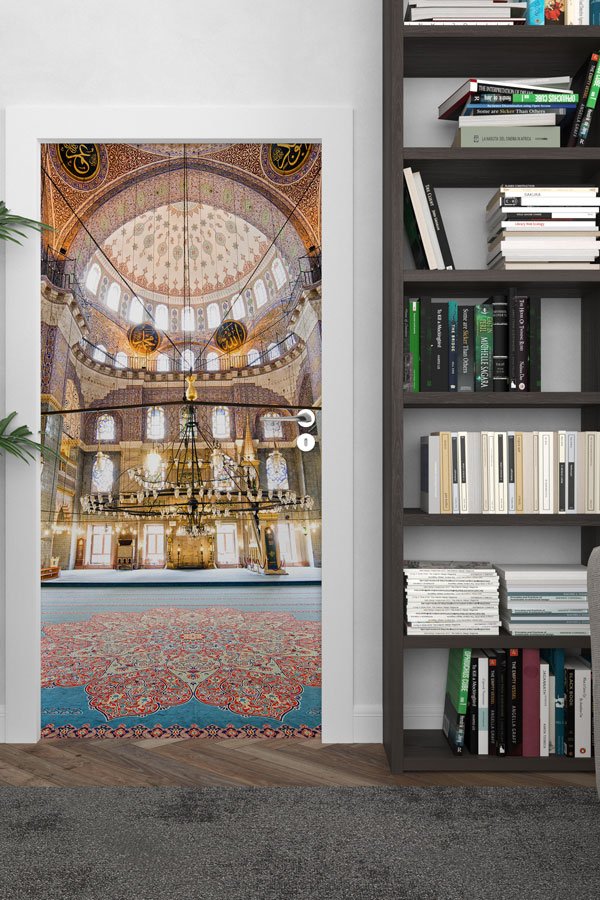 Camii İç Mekan Tasarımlı Kapı Giydirme Dekoratif Baskı 9604