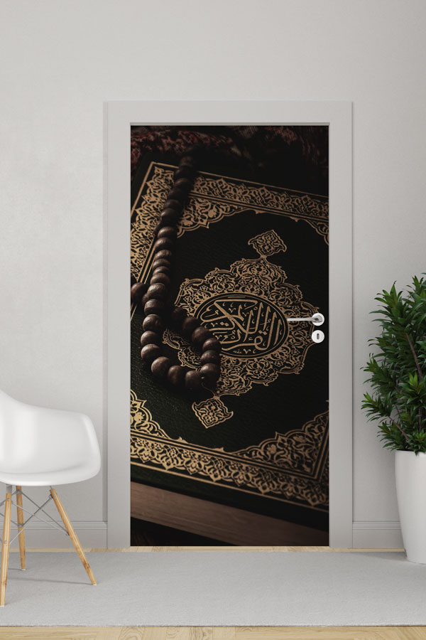 Kur’an-ı Kerim Kapak Tasarımlı Kapı Giydirme Dekoratif Baskı 9537