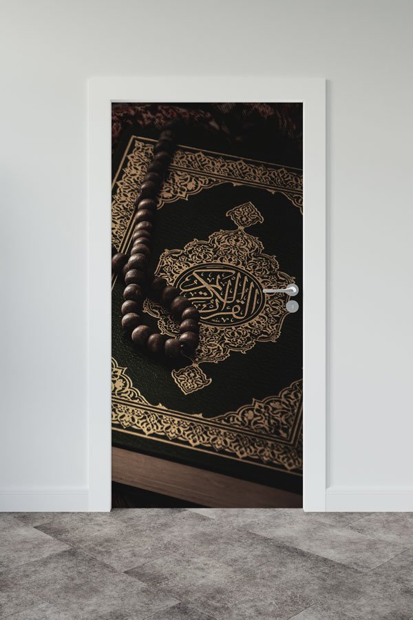Kur’an-ı Kerim Kapak Tasarımlı Kapı Giydirme Dekoratif Baskı 9537