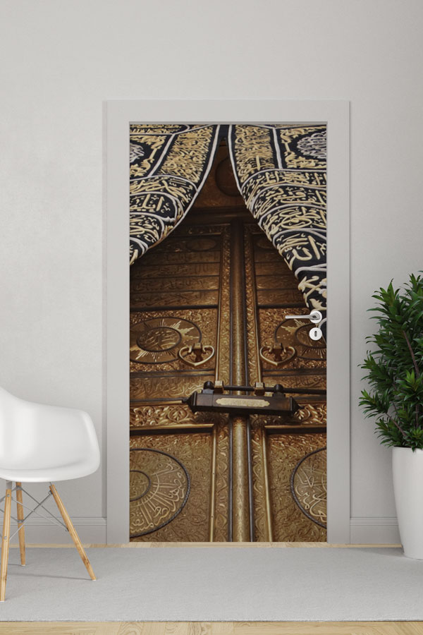 Altın Kabe Kapısı ve Kisve Desenli Kapı Giydirme Tasarımı 9553