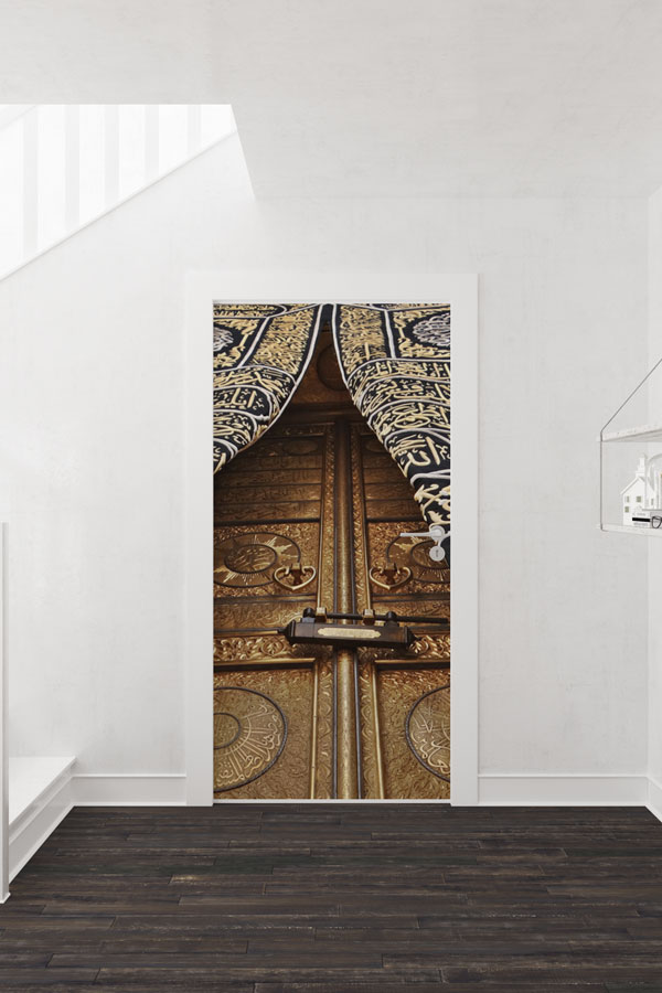 Altın Kabe Kapısı ve Kisve Desenli Kapı Giydirme Tasarımı 9553