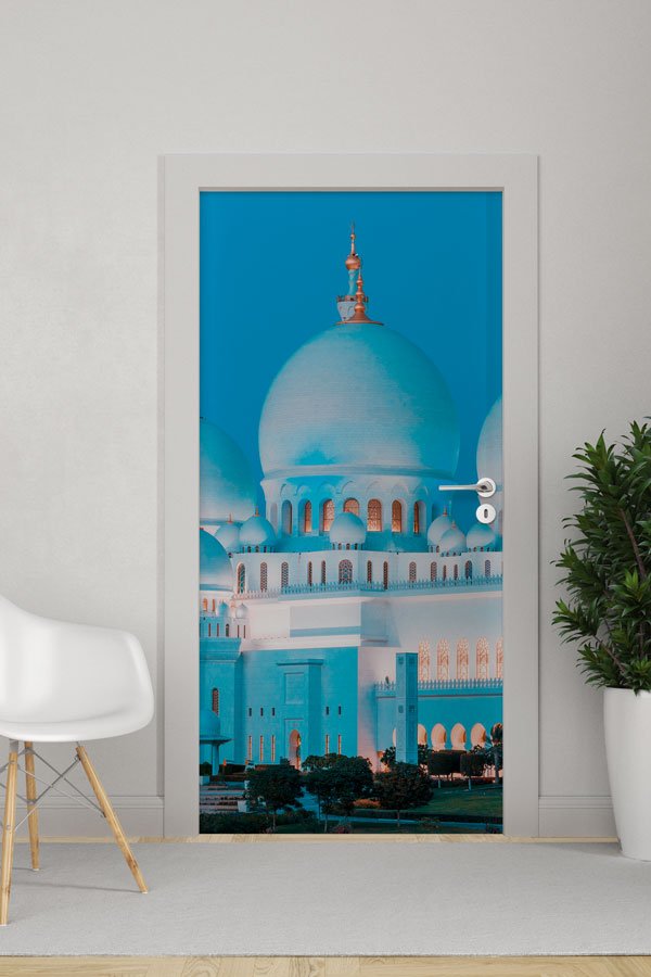 Şeyh Zayed Camii Gece Kapı Giydirme 9599