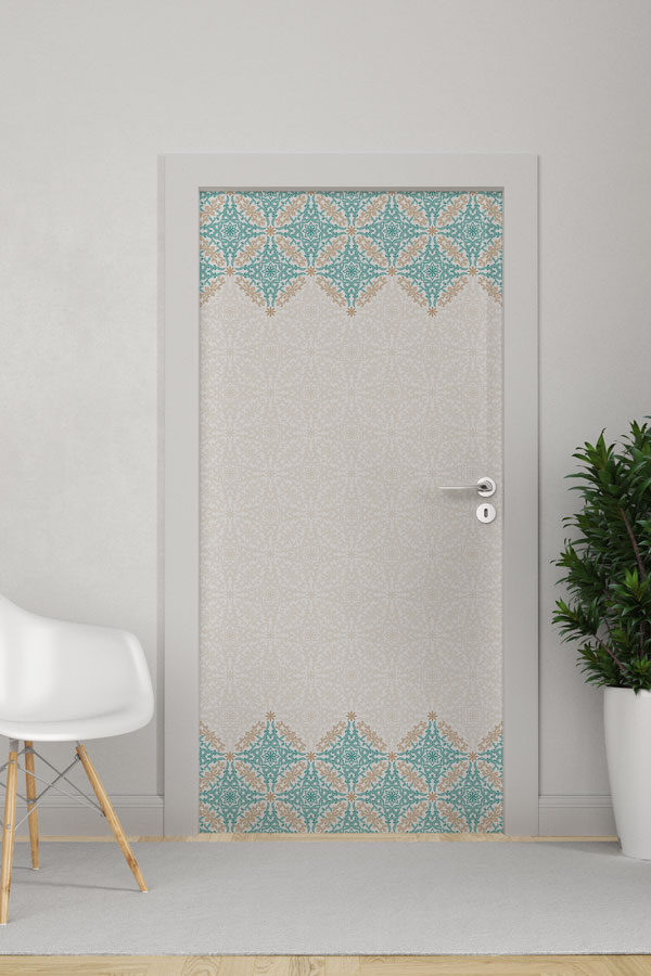 Dekoratif Bordürlü Klasik Kapı Giydirme 9526