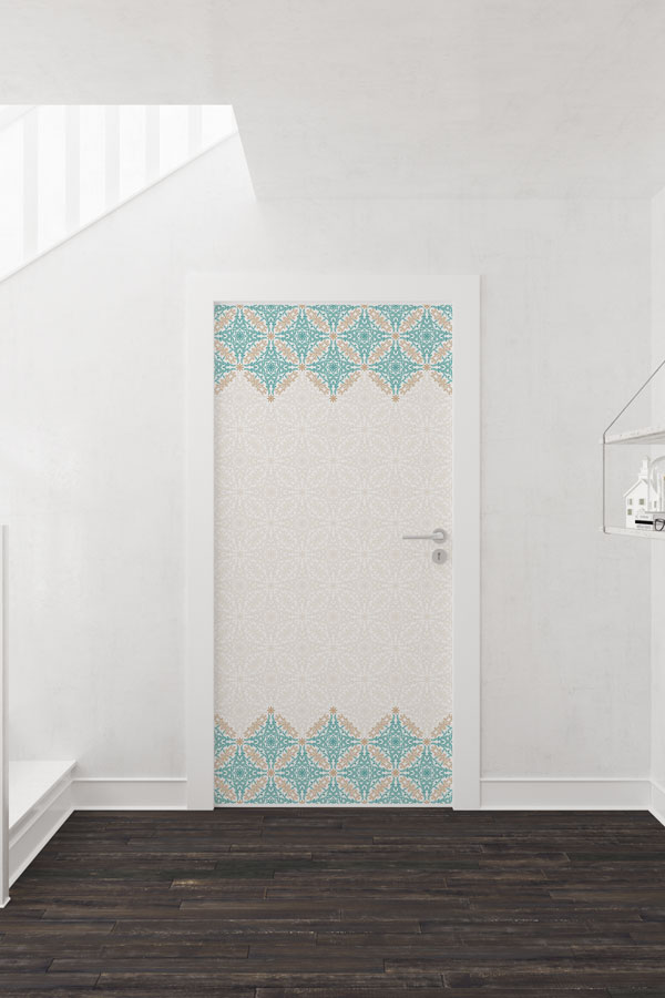 Dekoratif Bordürlü Klasik Kapı Giydirme 9526