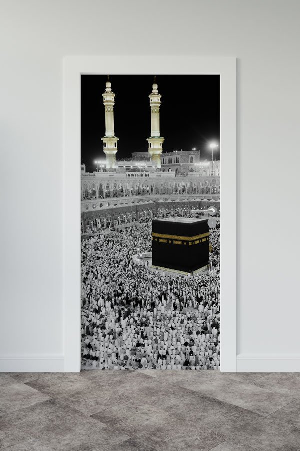Kabe ve Mescid-i Haram Manzaralı Kapı Giydirme Tasarımı 9548