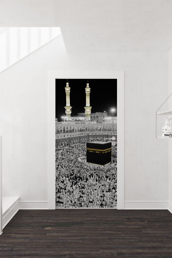 Kabe ve Mescid-i Haram Manzaralı Kapı Giydirme Tasarımı 9548