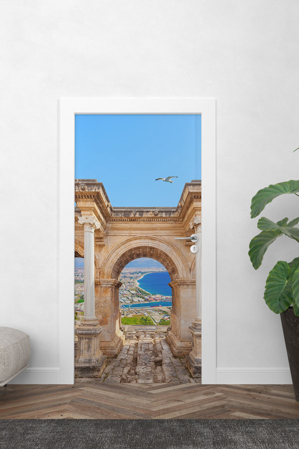 Antik Kemerden Deniz Manzaralı Kapı Giydirme 9723