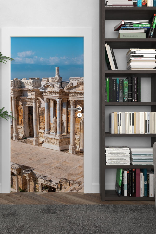 Antik Kent Sütunları Tarihi Mimari Kapı Giydirme 9734