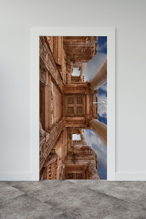 Antik Tapınak İç Mekânı Manzaralı Kapı Giydirme 9755