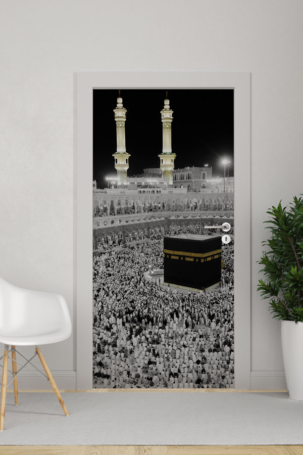 Kabe ve Mekke Manzaralı Kapı Giydirme Tasarımı 9549
