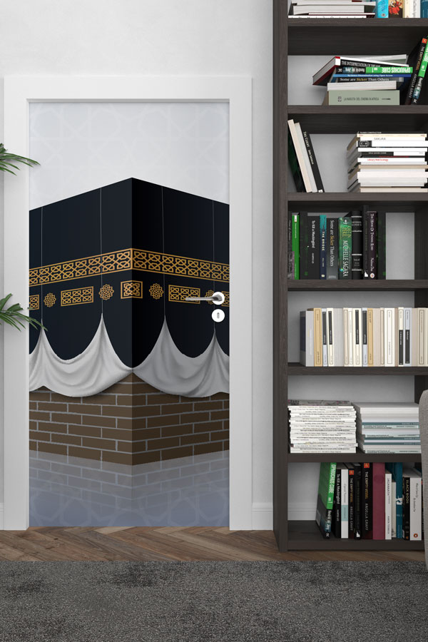 Kabe ve Mekke Manzaralı Kapı Giydirme Tasarımı 9549