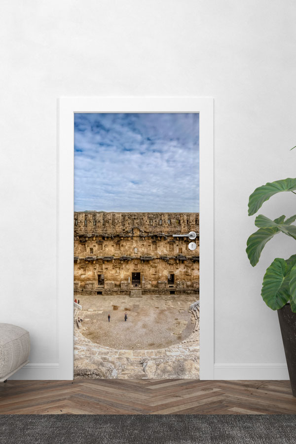 Antik Amfitiyatro Manzaralı Kapı Giydirme 9716