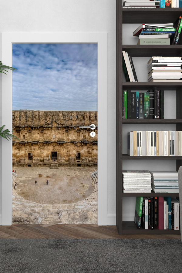 Antik Amfitiyatro Manzaralı Kapı Giydirme 9716