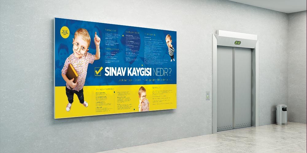 Sınav Kaygısı Nedir? ve Çözümleri Posteri - Okul ve Rehberlik Panosu A-802